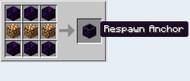 Six crying obsidians and three glowstone blocks (Image via Minecraft Wiki)